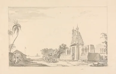 Carriage Outside a Ruined Gateway