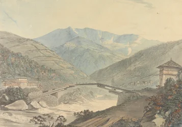 View near Tassisudon [Tashicho Dzong] in Bhutan
