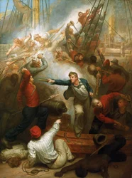 Captain William Rogers capturing the merchant ship 