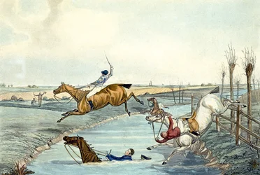 Second Mile, from Steeplechasing (engraved by Charles Hunt)