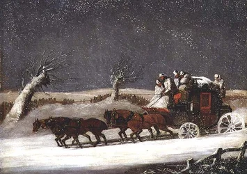 Mail Coach in a Snow Drift