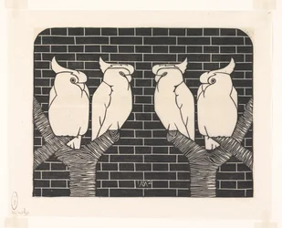 Four Crowned Cockatoos