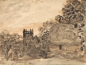 Thatched Cottage and Church