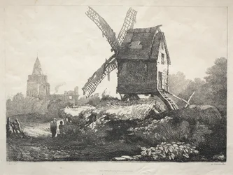 A Series of Ancient Buildings and Rural Cottages in the North of England: At Crowland, Windmill