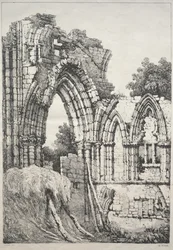 A Series of Ancient Buildings and Rural Cottages in the North of England: At York, Ruins, 1821
