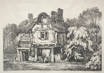 A Series of Ancient Buildings and Rural Cottages in the North of England: Near Ashbourn