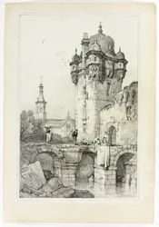 Andernach, from Facsimiles of Sketches made in Flanders and Germany