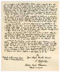 Letter from Samuel Richardson, 22nd March 1754