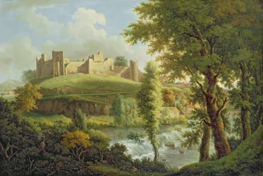 Ludlow Castle with Dinham Weir, from the South-West