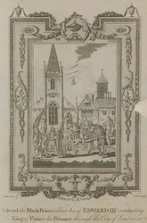 Edward the Black Prince conducting his prisoner the King of France through London