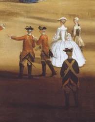 Soldiers and a couple in Horseguards Parade (detail)