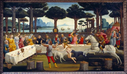 Story of Nastagio degli Onesti: Banquet in the Pine Forest, Third Panel in a Series of Four