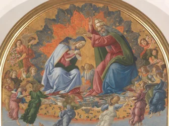Coronation of Mary with Four Saints