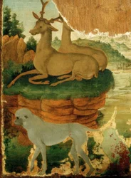 Landscape with Roe Deer and Monkeys