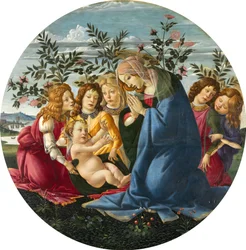 Madonna Adoring the Child with Five Angels
