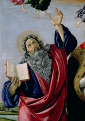 St. John the Evangelist, from The Coronation of the Virgin Altarpiece of St. Mark, c.1488-90, detail of 44363