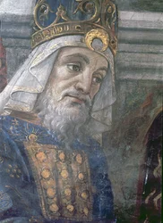 The Purification of the Leper and the Temptation of Christ (detail of the head of the priest)