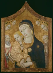Virgin and Child with Saints Jerome, Bernardino of Siena, and Angels