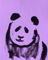 Adorable Purple Panda
