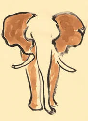 Brown Elephant Portrait