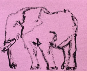 Expressive Elephant Sketch