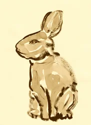 Gentle Sepia Rabbit