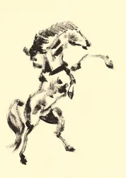 Powerful Rearing Horse