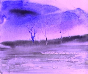 Purple Winter Landscape