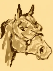 Sepia Horse Portrait