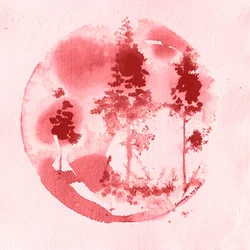 Serene Red Trees