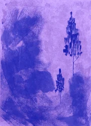 Serene Violet Trees