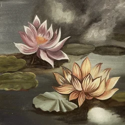 Stormy Lotus Pond