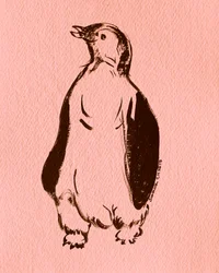 Whimsical Standing Penguin