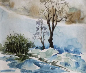 Winter River Serenity