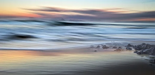 Blurred Ocean Sunset