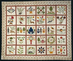 Bedcover known as Album Quilt