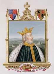 Portrait of Edward III (1312-77), King of England from 1327, from “Memoirs of the Court of Queen Elizabeth”, published in 1825
