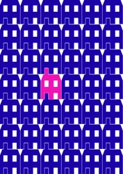 Blue Paper House, Large, 2020