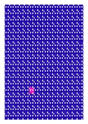 Blue Paper House Repeat Print, 2014