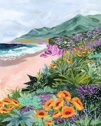 Vibrant Coastal Blooms