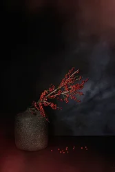 Crimson Berries in Vase