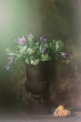 Moody Tulips Still Life