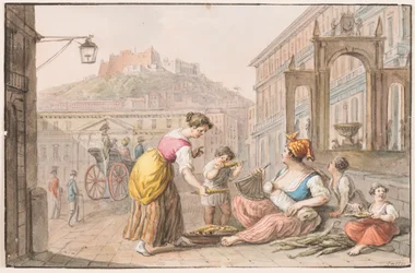 A Woman Selling Roasted Corn