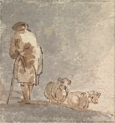 Shepherd With Sheep