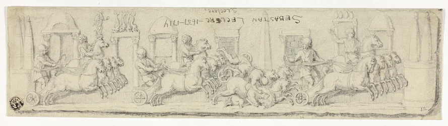 Antique Relief of Chariot Race