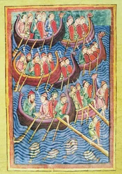 Vikings Disembarking in England During the Second Wave of Migration