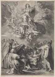 Ascension of Mary with Apostles