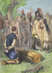 Pocahontas saves the life of John Smith