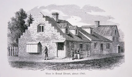 View of Broad Street, New York City c.1740