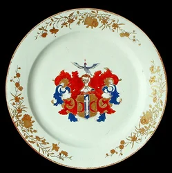 A Chinese Imari porcelain charger with the arms of Valckenier of Amsterdam, c.1750